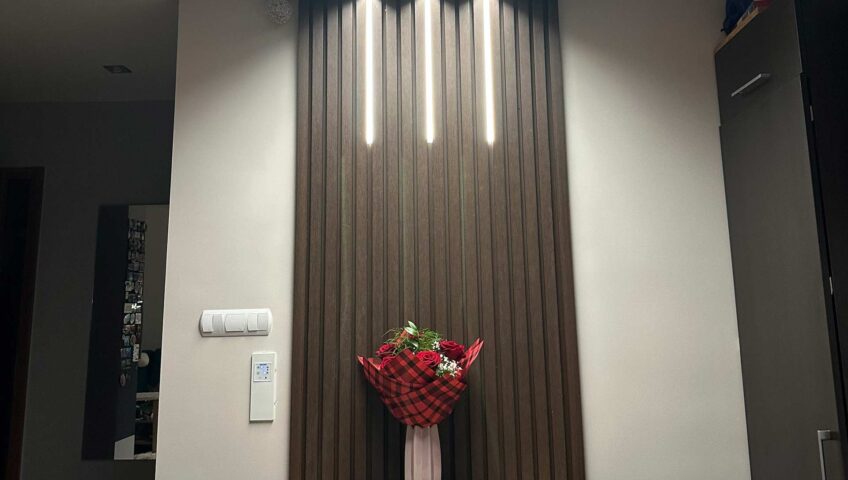 Lamele elewacyjne dekoracyjne w pomieszczeniu - Realizacja 434